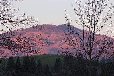 Scenic view of landscape against sky during sunset