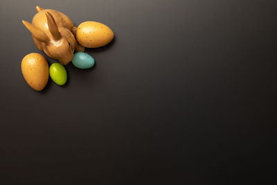 High angle view of fruits on table