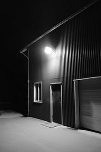 Illuminated lighting equipment at night