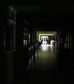 View of illuminated building at night