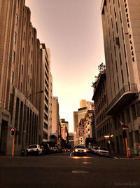 City street with buildings in background