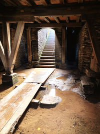 Interior of abandoned building