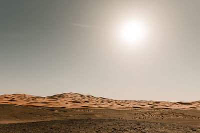 Great desert of sand dunes of the sahara