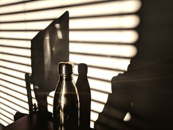 Close-up of bottle on table