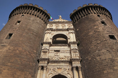 Triumphal arch in the main entrance to the castel nuovo, naples