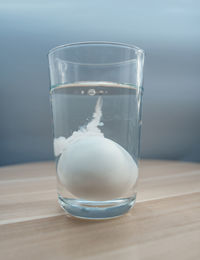 Close-up of drink in glass on table