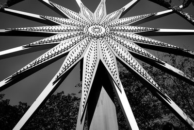 Low angle view of bridge against sky