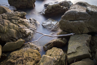 Scenic view of waterfall