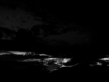 Storm clouds at night