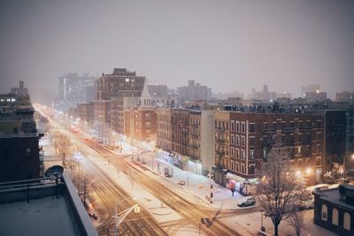 City street at dusk