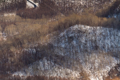 Full frame shot of snow covered land
