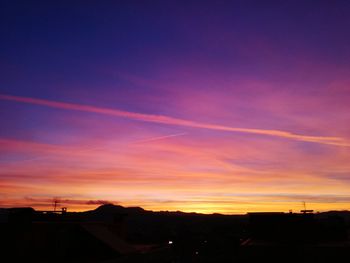 Scenic view of dramatic sky during sunset