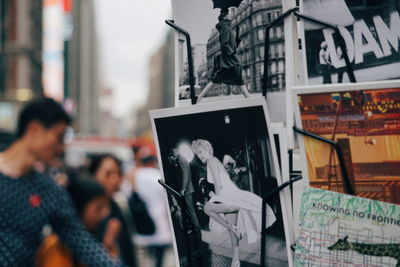 People photographing in city