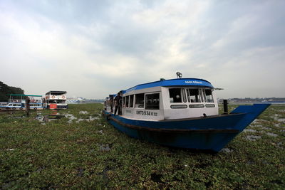 Boats in river