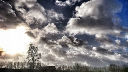 Low angle view of cloudy sky