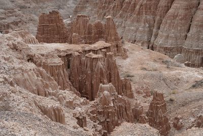 Rock spires and hoodoos at cathedral gorge state park