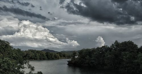 Scenic view of river against sky