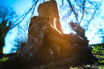 Low angle view of statue