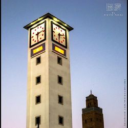 Low angle view of clock tower