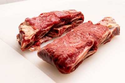 Close-up of food on white background