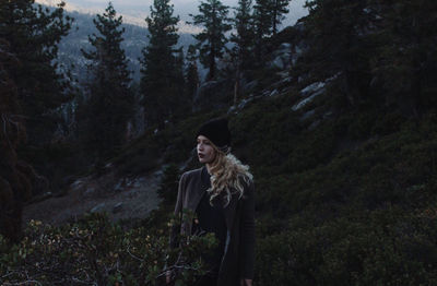 Woman in a forest