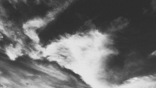 Low angle view of clouds in sky