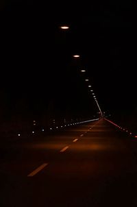 Empty road at night