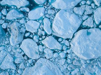 Full frame shot of frozen water