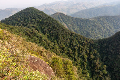 High angle view of mountain range