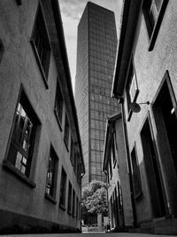 Low angle view of residential buildings against sky