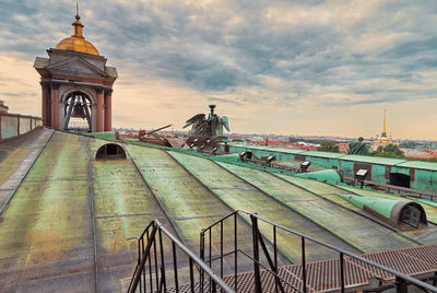 Low angle view of historic building against sky