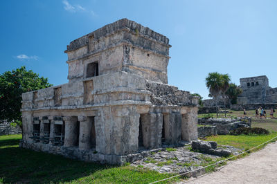 Low angle view of historic building against sky