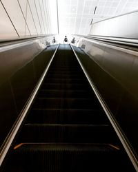 Low angle view of escalator