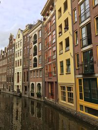 Reflection of buildings on water