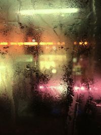 Close-up of water drops on glass