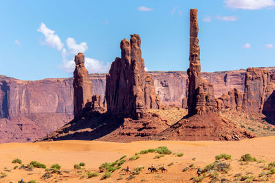 View of rock formations