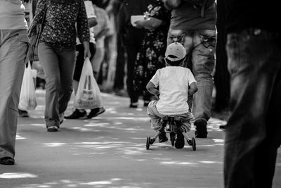 Close-up of woman standing in pond