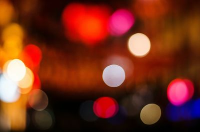 Defocused lights at night