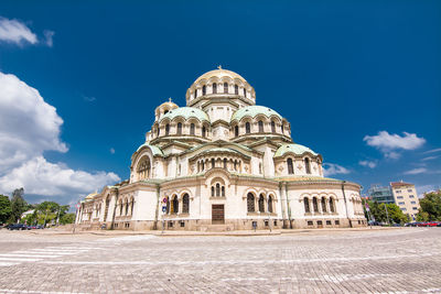 View of cathedral against blue sky