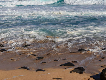 High angle view of sea shore