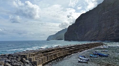 Panoramic view of sea against sky