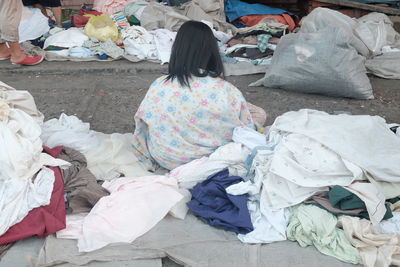 Full frame shot of market stall