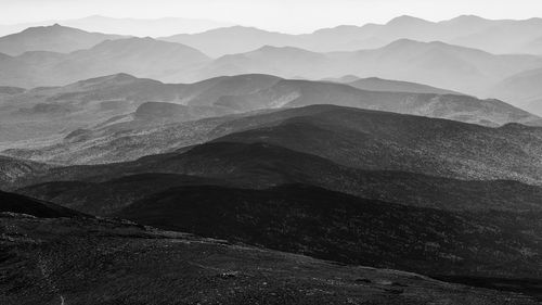 White mountain national forest during autumn, from summit of mount washington in new hampshire, usa