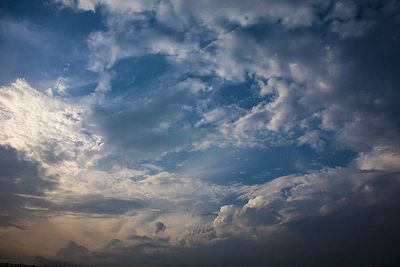 Low angle view of cloudy sky