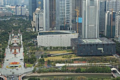 City street with buildings in background