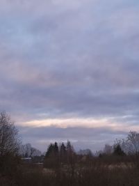 Scenic view of field against sky during sunset