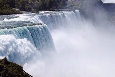 Scenic view of waterfall