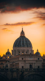 Sunset over the vatican city