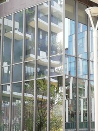 Low angle view of glass building