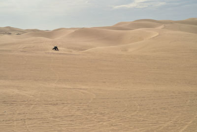 Vehicle moving on desert